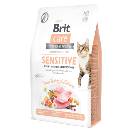 Brit Care Cat Grain-Free SENSITIVE HEALTHY DIGESTION AND DELICATE TASTE - 1