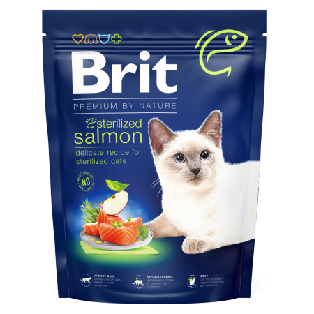 Brit Premium by Nature Cat Sterilized Salmon - 1