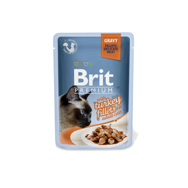 Brit Premium Cat Delicate Fillets in Gravy with Turkey 85 g - 1