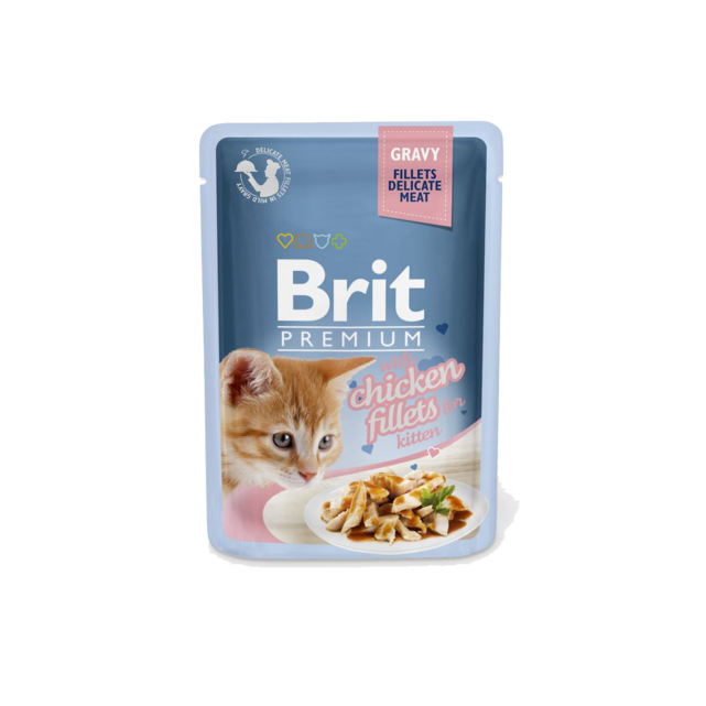 Brit Premium Cat Delicate Fillets in Gravy with Chicken for Kitten 85 g - 1