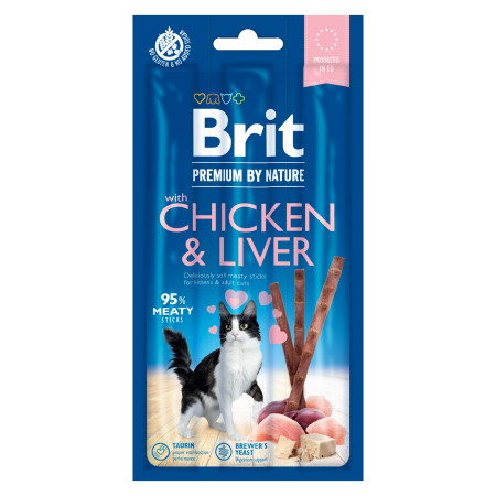 Brit Premium by Nature Cat Sticks with Chicken & Liver 15 g - 1