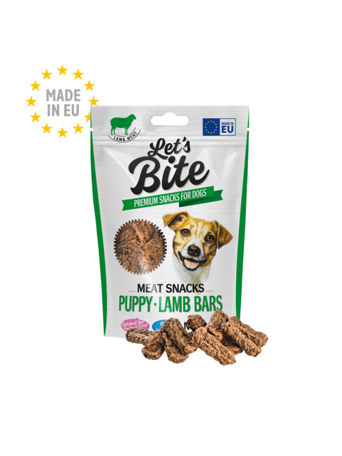 Let’s Bite Meat Snacks Puppy Lamb Bars 80 g - 1