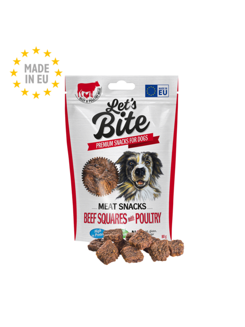 Let’s Bite Meat Snacks Beef Squares with Poultry 80 g - 1