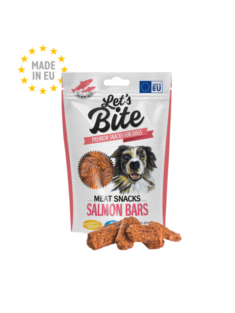 Let’s Bite Meat Snacks Salmon Bars 80 g - 1
