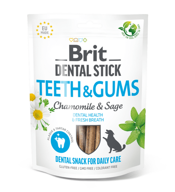Brit Dental Stick Teeth & Gums with Chamomile & Sage 7 pcs 251 g - 1