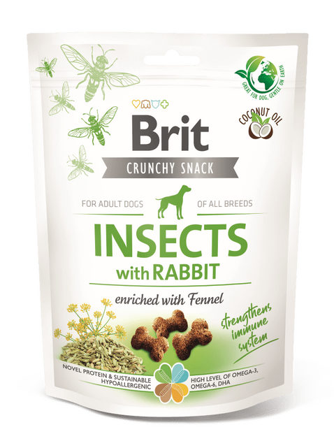 Brit Care Dog Crunchy Cracker. Insects with Rabbit enriched with Fennel 200 g - 1