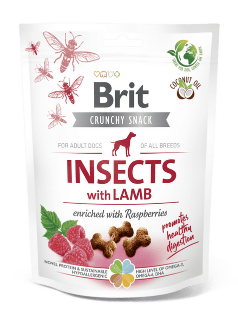 Brit Care Dog Crunchy Cracker. Insects with Lamb enriched with Raspberries 200 g - 1