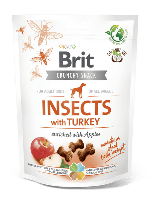 Brit Care Dog Crunchy Cracker. Insects with Turkey and Apples 200 g - 1