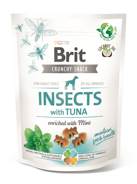 Brit Care Dog Crunchy Cracker. Insects with Tuna enriched with Mint 200 g - 1