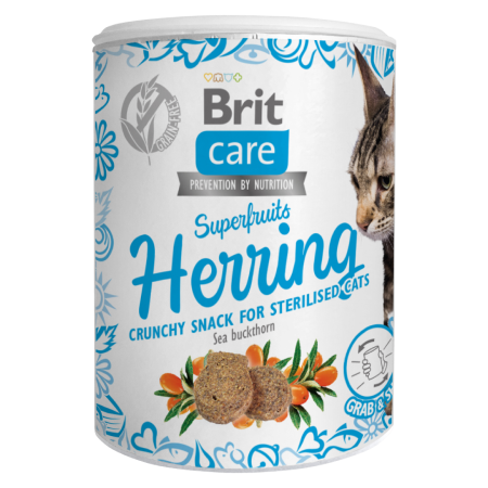 Brit Care Cat Snack Superfruits Herring 100 g - 1