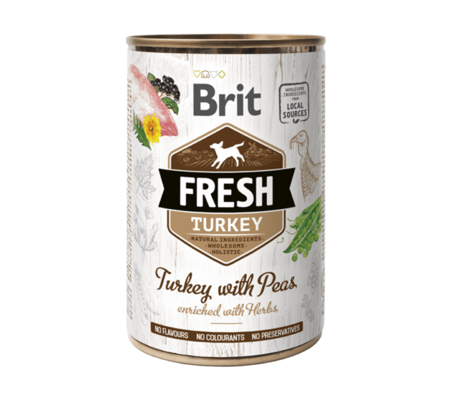 Brit Fresh can Turkey with Peas 400 g - 1