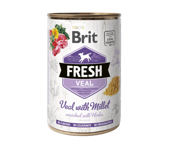 Brit Fresh can Veal with Millet 400 g - 1