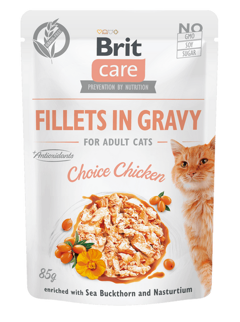 Brit Care Cat Fillets in Gravy Choice Chicken 85 g - 1