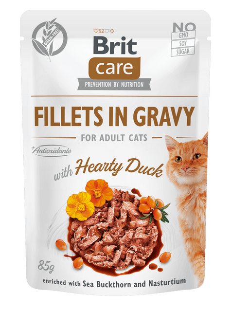 Brit Care Cat Fillets in Gravy with Hearty Duck 85 g - 1