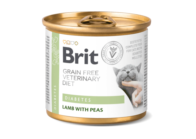 Brit GF Veterinary Diet Cat Cans Diabetes 200 g - 1