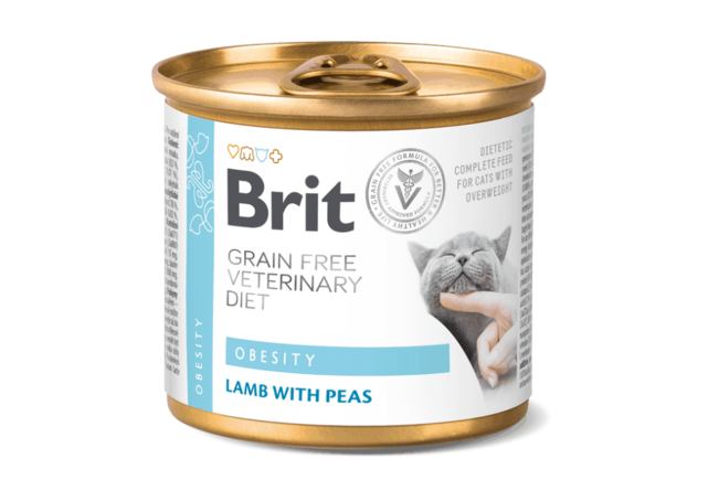 Brit GF Veterinary Diet Cat Cans Obesity 200 g - 1
