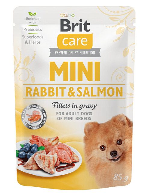 Brit Care Mini Rabbit&Salmon fillets in gravy 85 g - 1