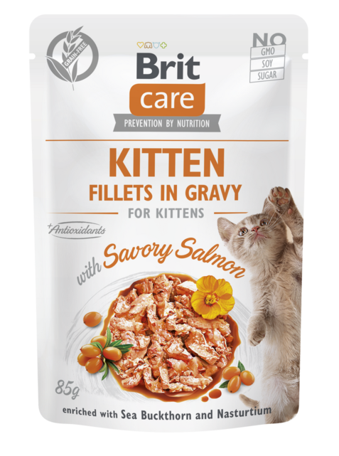 BCC Kitten. Fillets in Gravy with Savory Salmon 85 g - 1