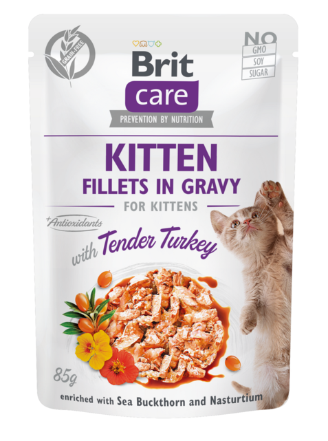 BCC Kitten. Fillets in Gravy w/Tender Turkey 85 g - 1