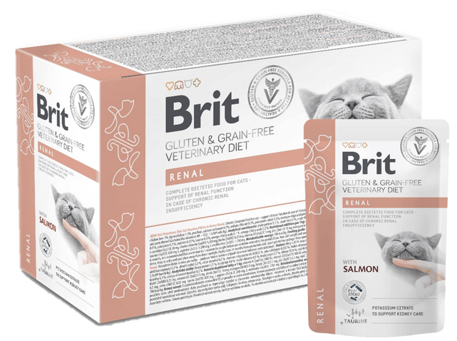 Brit Grain & Gluten-Free VD Cat Pouch fillets in Gravy Renal 12 x 85 g 