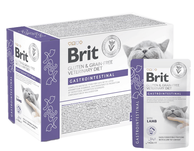 Brit Grain & Gluten-Free VD Cat Pouch fillets in Gravy Gastrointestinal 12x 85 g 