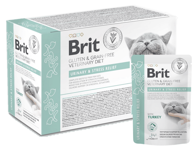 Brit Grain & Gluten-Free VD Cat Pouch fillets in Gravy Urinary & Stress Relief  12x85 g 